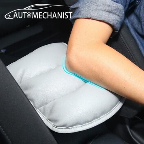PU Leather Central Armrest Pad For Car Center Console Armrest Box Cover Mat Arm Rest Cushion Elbow Support Interior Parts
