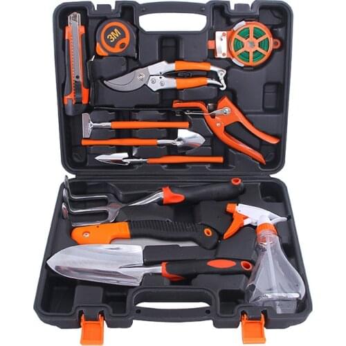 12PCS/set Portable Bonsai tools Steel Shovel Pruner Rake Spade Trowel Grass cutter Pick Emergency Outdoor Garden planting Tool