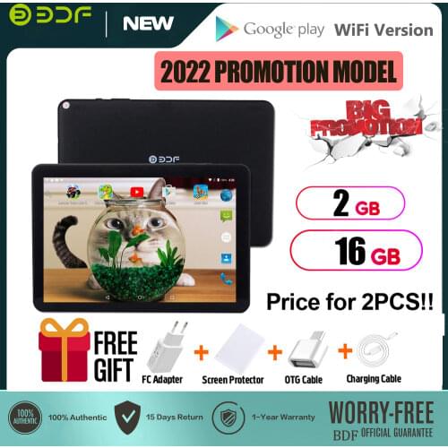 BDF 10 Inch Tablet Pc Android 9.0 2GB RAM 32GB ROM Dual SIM Cards 3G Phone Call Google Play GPS 10.1 Tablets WiFi Bluetooth Tab