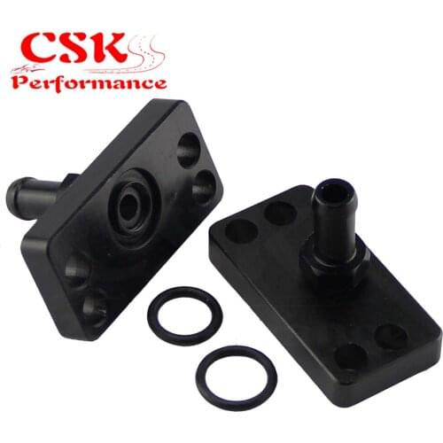 2Pcs Auto Fuel Rail Adapter With 6MM Tail Fits For Honda Civic DC2 D15 D16 B16A B18C Black / Blue