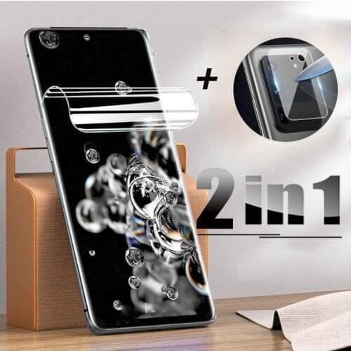 2-in-1 For Samsung Galaxy M51 Hydrogel Film For Samsung A21S A51 A71 A31 A41 M21 M31 M31S M51 Lens Glass