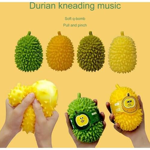 48pcs/lot Squishy Decompression Interactive Stress Relief Toy Novelty Fidget Pinch Bubble Trick Toy Realistic Fruit Durian