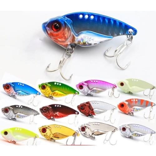 7/10/15/20g 3D EyesMetal Vib Blade Lure Sinking Vibration Baits Artificial Vibe for Bass Pike Perch Fishing 12 Colors