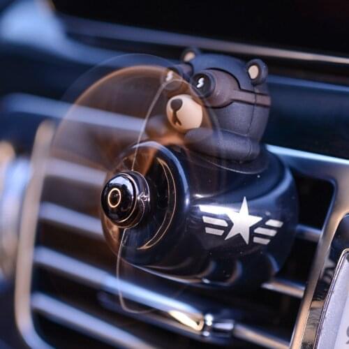 Car Air Freshener Aromatherapy Pilot Rotating Propeller Air Outlet Fragrance Flavor Bear Pilot Car Accessories 자동차 공기 청정기
