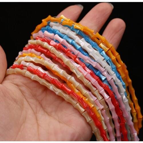 Fine Natural Shell Bamboo Beads Loose Color Spacer Bead for Jewelry Making Diy Women Bracelet Necklace Accessories 4x7mm