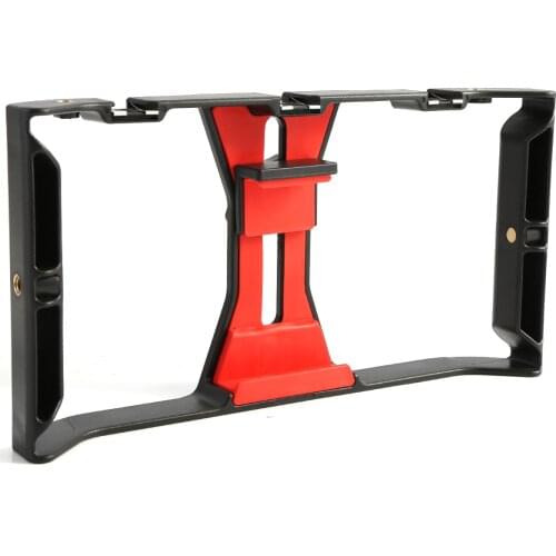 Video Camera Cage Stabilizer Film Steady Handle Grip Rig For Mobile Smart Phones- Universal Photography Bracket