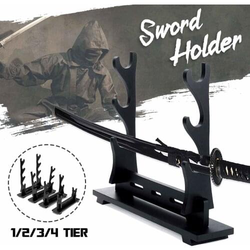 Tier Katana 1/2/3/4 Samurai Sword Holder Universal Storage Organizer Stand Wall Bracket Hanger Display Bracket Home Decoration