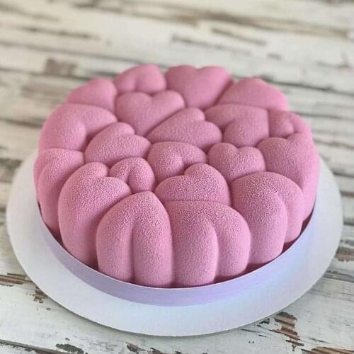 SHENHONG 3PCS/Set Heart Love Cloud Cake Mold For Baking Diamond 3D Silicone Mould Pan Mousse Chocolate Moule