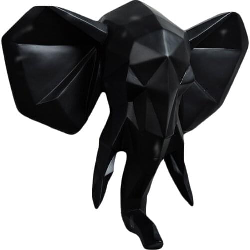 Geometric elephant sculpture wall decoration wall living room pendant modern creative entrance decoration