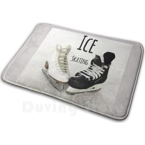 Ice Skating Mat Rug Carpet Anti-Slip Floor Mats Bedroom Ice Skating Winter Sports Canada Figure Skating Dancing On Ice Seasonal