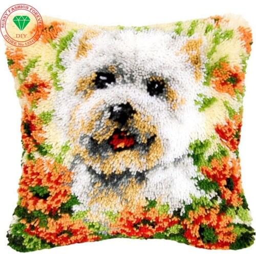 Diy mat Cross-stitch cushion Patchwork stitch pillowcase embroidery thread Latch hook rug kits cushion cushion rug home cushion