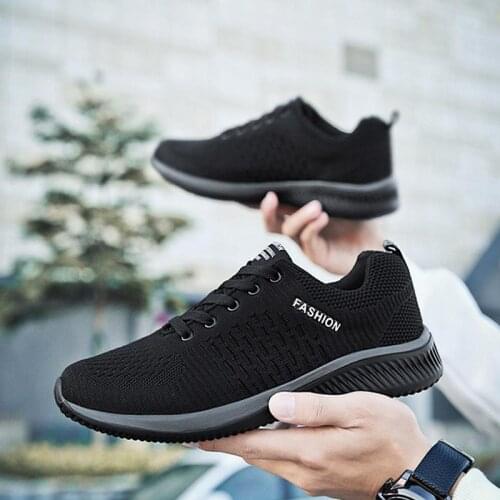 Plus Size Summer Lightweight Sports Shoes Mens Sport Shoes Women Running Shoes Men Sneakers Man Black Basket Walking GMB-0516