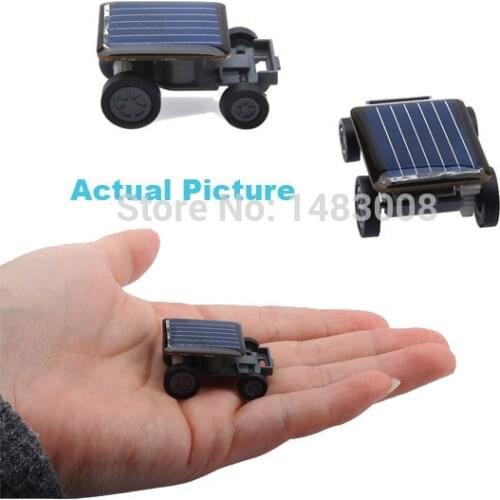 Lovely Solar Power Mini Toy Car Racer The Worlds Smallest Educational Gadget Children Gift High Quality