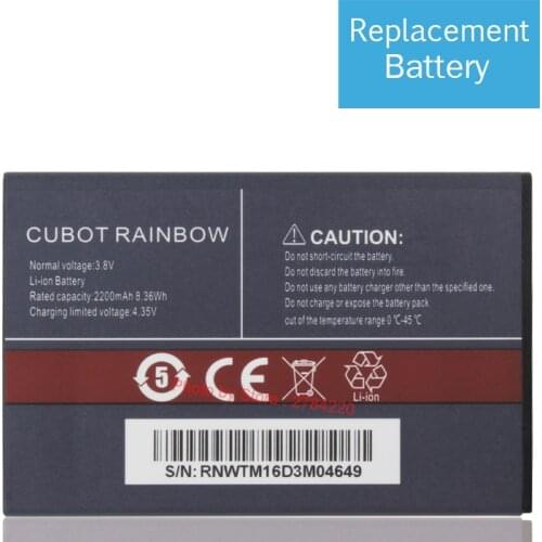 New 3.8V 2200 mAh Cubot Rainbow Replacement Battery Bateria Batterie For Cubot Rainbow Cellphone Mobile Phone Batteries