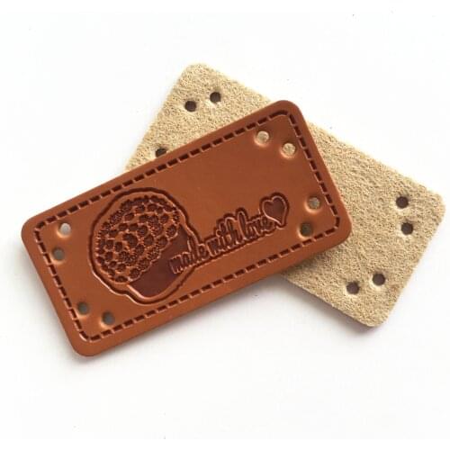 Wholesale Sewing Custom Leather Label Clothes Garment Leather Patches For Jeans Bags Shoes