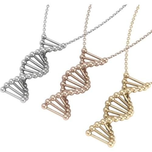 Wholesale Dna Necklace, Dna Jewelry, Science Necklace, Biology Necklace, Dna Pendant, Dna Charm, Molecule Necklace