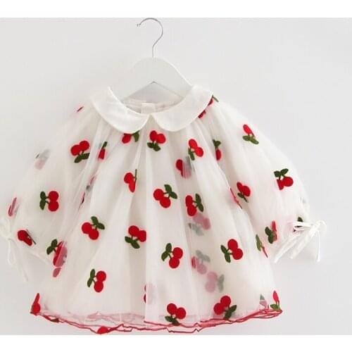 Girl Birthday Dress Autumn Children Wedding Princess Party Dress Berry Embroidery Formal Dress Kids Clothes 0-5Y