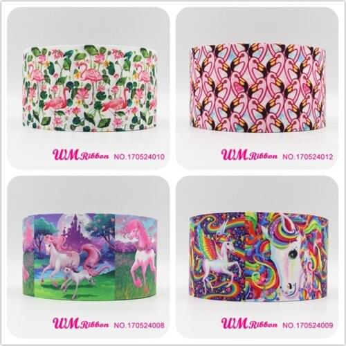 Q&N ribbon 3inch 75mm cartoon printed grosgrain ribbon webbing 50yards/roll for headband hair bows free shipping