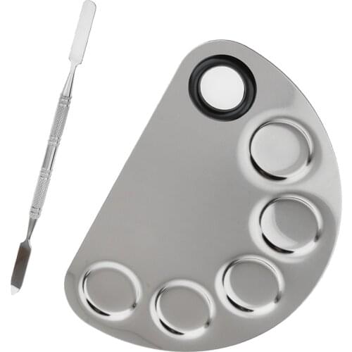Stainless Makeup Pallet Spatula Set For Blending Cosmetic Foundation Shades