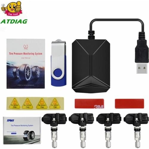 Hot Car TPMS Car Tire Pressure Monitoring System for Android Navigation With 4 Internal Sensor