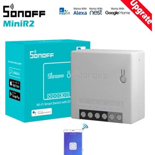 1-30 Pcs SONOFF MINIR2 Wifi DIY Smart Mini Switch Two Way Wiring Automation Modules Compatible with eWelink Alexa Google Home