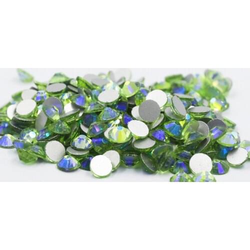 Peridot AB SS3~SS30 Non Hotfix Rhinestone стразы Flatback Glass Stone Nail Rhinestones Diamond For DIY Nail Decorations