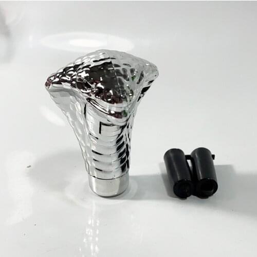 Universal Auto Car Manual Gear Shift Knob Stick Led Eyes Chrome Cobra Snake Cool Shift Lever