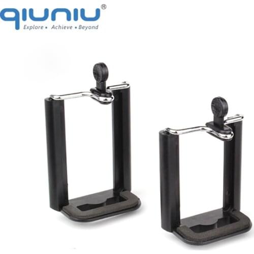 QIUNIU Universal Mobile Phone Clip Holder Mount Bracket Adapter for Smartphone Cell Phone Tripod Stand Camera Monopod