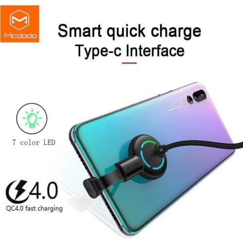 MCDODO for iphone 11pro max usb Charging Cable Type-C/Iphone cases Charging 7 Colors Breathing Fast Charging Game Cable