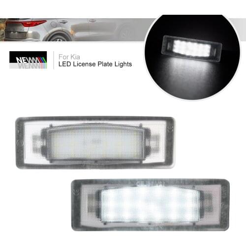 2x Error Free White SMD Led License Plate Lights For Kia Sportage 17-19 K2/K3/K5 Optima 06-18 Cadenza 14-16