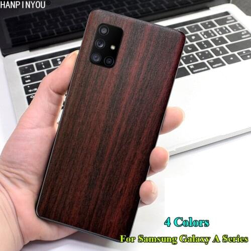 For Samsung Galaxy A71 A51 A70S A50S A40S A30S A20S A80 A70 3D Fashion Imitation Wood Grain Rear Back Skin Decal Sticker Film