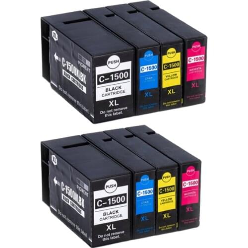 8PCS Compatible ink cartridge PGI-1500XL PGI1500 pgi 1500 for Canon Printer Maxify MB2050 MB2000 MB2300 MB2350 MB2750