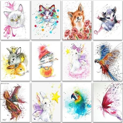 5D DIY Diamond Painting art animals fox Cat butterfly parrot Full Square&Round Diamond mosaic embroidery Cross stitch home decor