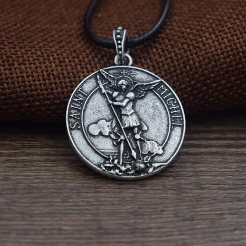 Archangel St.Michael necklace Protect Me Saint Shield Protection