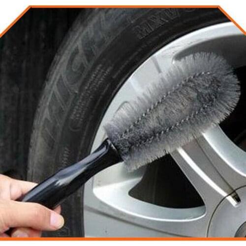 Car Wheel Wash Brush Plastic Handle Vehicle Cleaning Brush Wheel Rims Tire Washing Brush Auto Scrub Brush Car Wash Sponges Tools