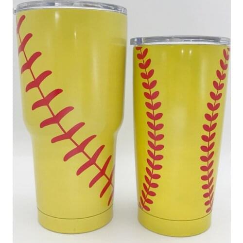 Baseball Tumbler 30oz Softball Football Soccer Cup 20OZ Insulated Vacuum Insulated Sports Coach Travel Mug Stainless Steel