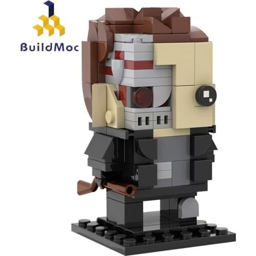 Buildmoc Movie Figures Schwarzeneggers T-800 Robot Terminators MOC Brickheadz Model Small Decoration Building Blocks Toys Gifts