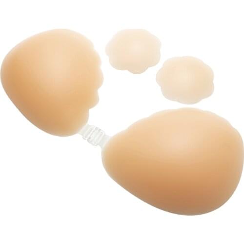 Adhesive Bras for Women Push Up Lift Adhesive Sticky Silicone Bra Breast Petals Sexy Womens Backless Silicone Invisible Bra 2020
