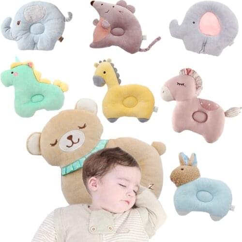 Baby Animal Pillow Nursing Pillow Cotton Grooves Shaped Help Baby Fix Sleeping Position Cushion Prevent Flat Head Infant Sleep