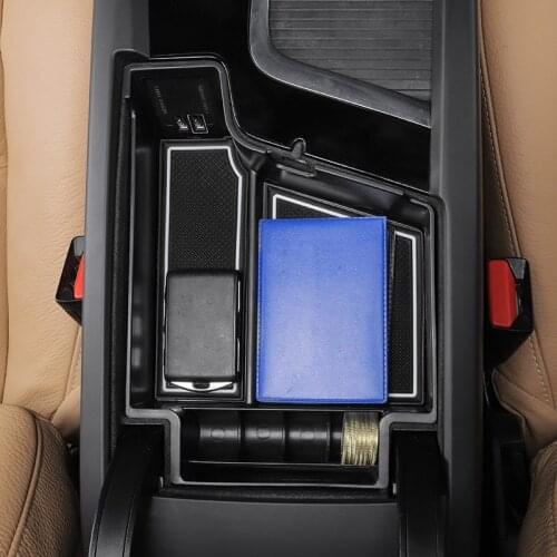 For VOLVO S90 V90 2017 2018 2019 Plastic Interior Central Armrest Storage Box Holder Organizer Container Tray Car Styling