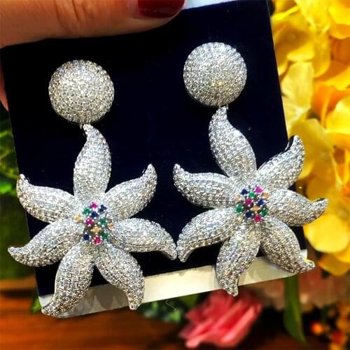 GODKI Luxury 4PCS Sea Starfish African Bridal Zirconia CZ Jewelry Sets For Women Wedding Dubai Nigeria Crystal Party Jewelry Set