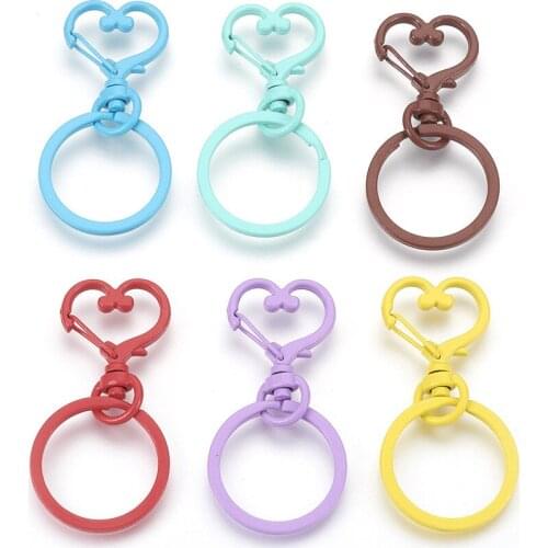 Hot-selling color zinc alloy rotating key chain luggage accessories diy handmade accessories hardware accessories