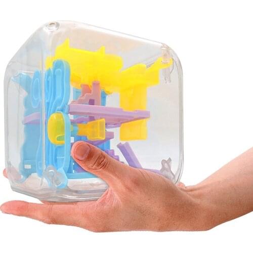 Decompression Toy Transparent 3D Adult Children Intelligence Cube Plastic Ball Maze Marbles Puzzle Educational Toys 14*14*14cm