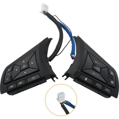 For Nissan Note Micra Navara LEAF Altima Kicks Qashqai Serena Bluetooth Phone Cruise Control Volume Steering Wheel Button Switch