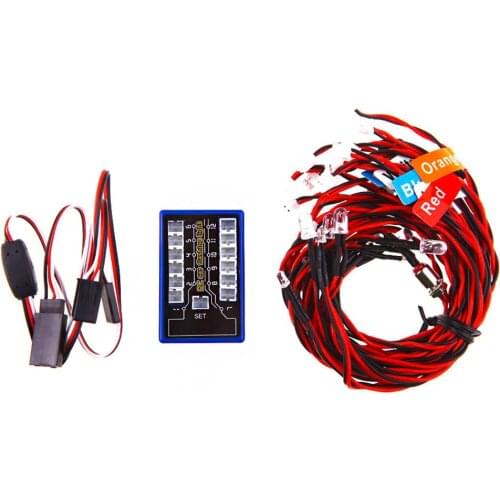 NEW 12 Ultra LED Flashing Bright Light Strobe Lamps Kit System for 1/10 1/8 RC Drift HSP TAMIYA CC01 4WD Axial SCX10 RC Car
