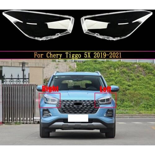 Car Front Headlight Cover For Chery Tiggo 5X 2019 2020 2021 Hadlamps Transparent Lampshades Lamp Light Lens Glass Shell