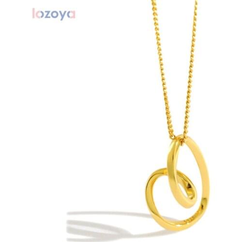 LOZOYA New 100% 925 Sterling Silver Women Party Necklace Big Music Note Pendant Necklace Long Chain Thick Big Large For Party
