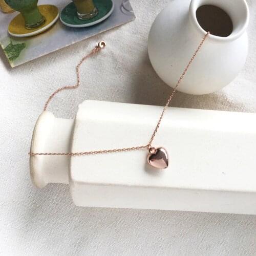 Tiny Heart Necklace for Women Short Chain Heart Pendant Necklace Girl Gift drop shipping fashion jewelry