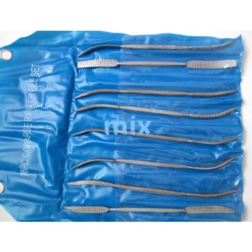 8pcs Rasp File Set Double Ended Coarse 190mm Rasper Cutting Repair Tool Carbon Steel Curved Hand File For Wood Carving 5.0