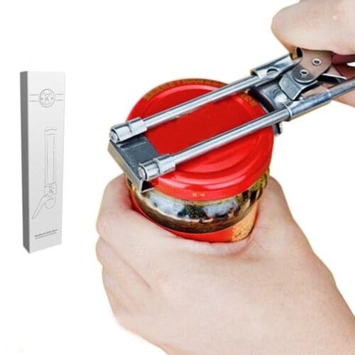 2020 New Adjustable Stainless Steel Can Opener handheld Manual Can Opener Side Cut Manual Jar Opener for Home Hotel Bar